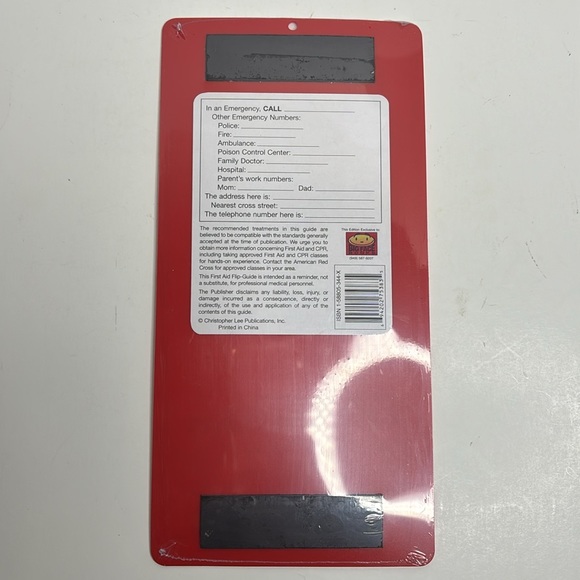 First Aid Flip-Guide | Vintage Babysitter Magnet | Handy Illustrated Medical NWT - Picture 5 of 6